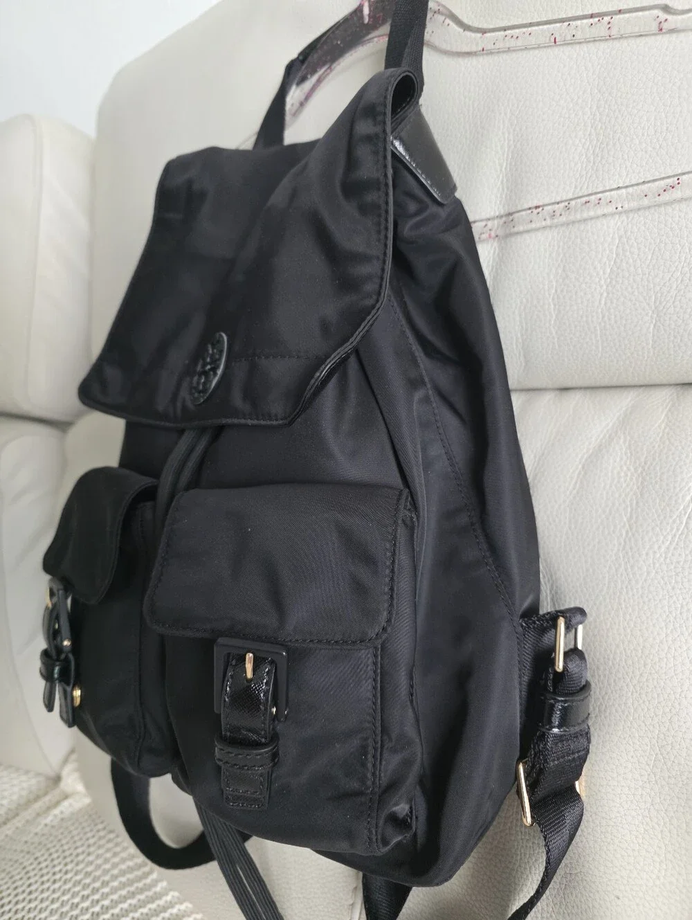 Tory Burch Black Nylon Backpack - Sleek Everyday Bag